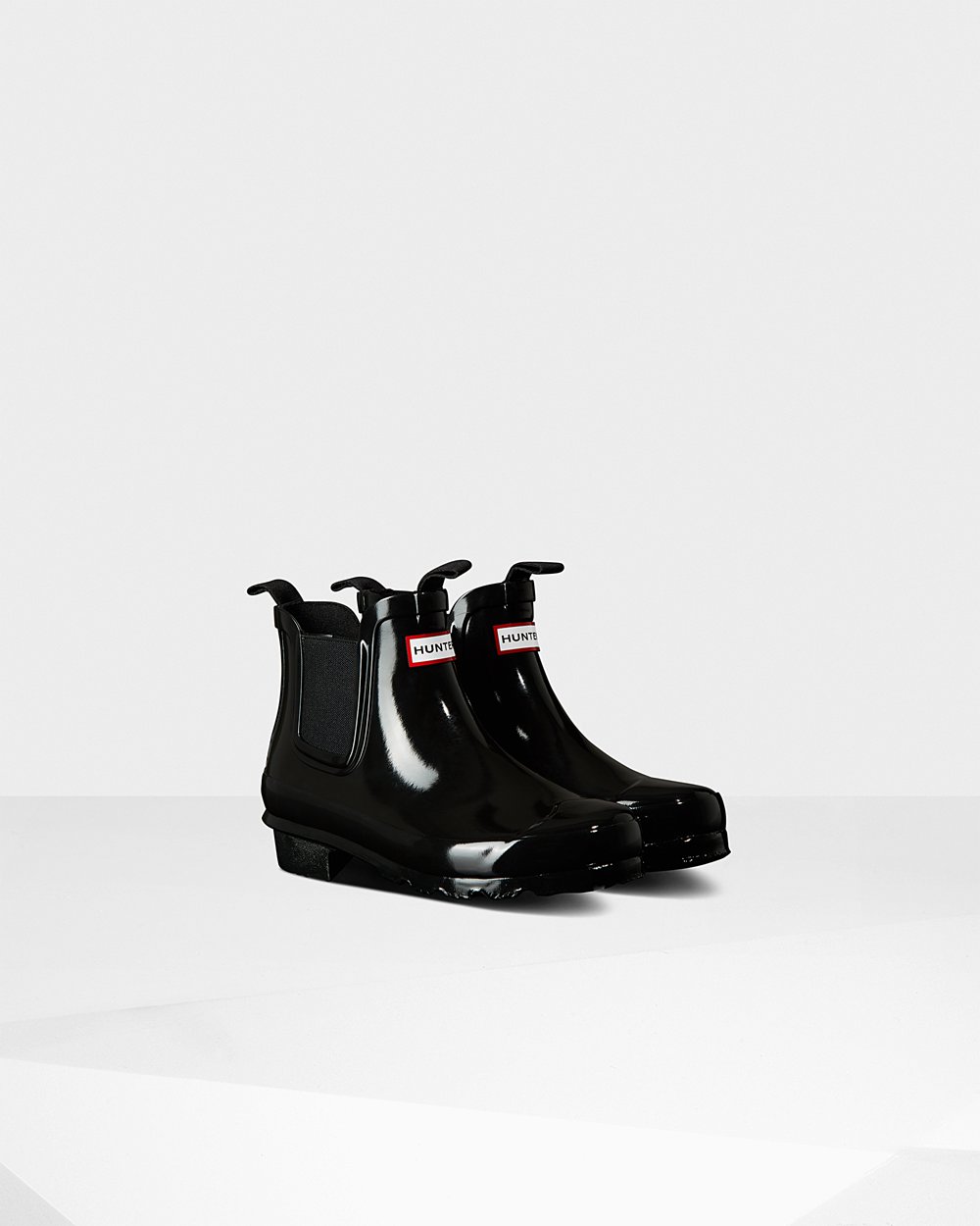 Botas Chelsea Hunter Niños - Original Big Gloss - Negros - TWUJXNL-63